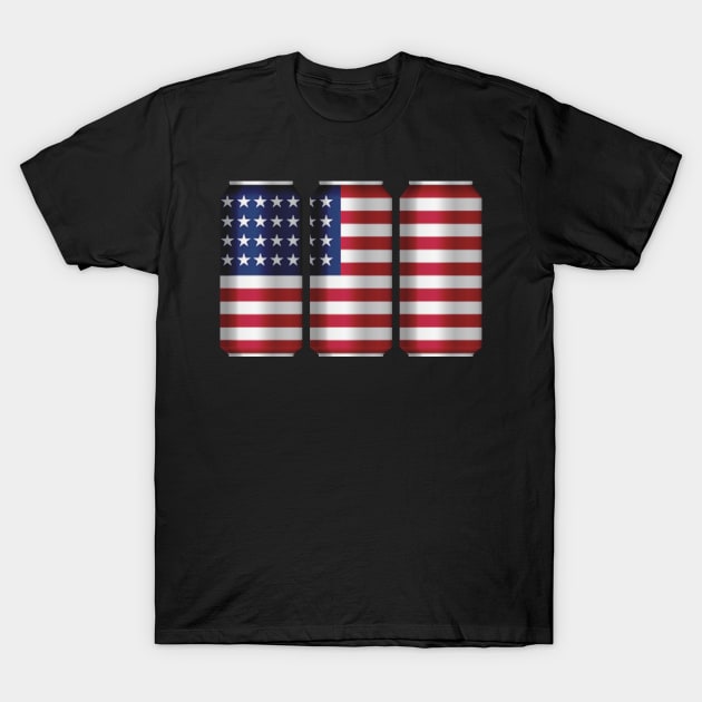 USA Patriotic Beer Cans - usa sports team T-Shirt by MerchByThisGuy